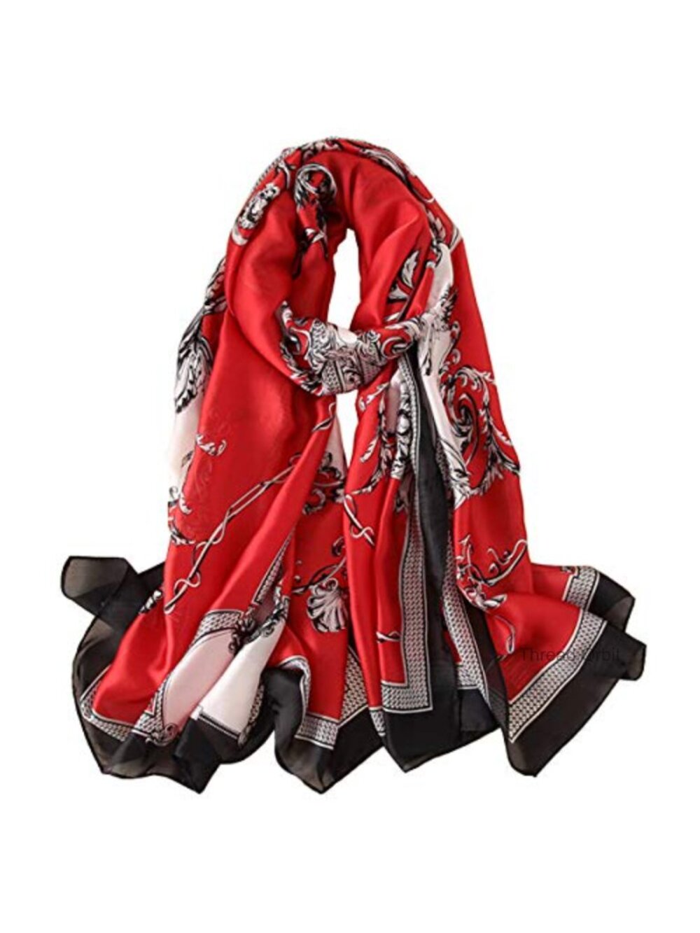 100% Mulberry Silk Long Lightweight Shawl Wrap Floral Fashion Scarf